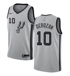 Women's Nike San Antonio Spurs #10 DeMar DeRozan Swingman Silver NBA Jersey Statement Edition