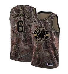 Women's Nike Washington Wizards #6 Troy Brown Jr. Swingman Camo Realtree Collection NBA Jersey