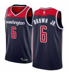 Youth Nike Washington Wizards #6 Troy Brown Jr. Swingman Navy Blue NBA Jersey Statement Edition