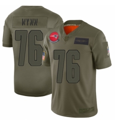 Men's New England Patriots #76 Isaiah Wynn Limited Camo 2019 Salute to Service Football Jersey