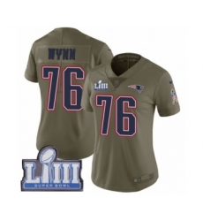 Women's Nike New England Patriots #76 Isaiah Wynn Limited Olive 2017 Salute to Service Super Bowl LIII Bound NFL Jersey