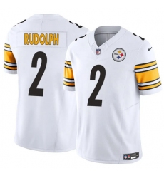 Men's Pittsburgh Steelers #2 Mason Rudolph White 2025 F.U.S.E. Vapor Untouchable Limited Football Stitched Jersey