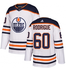 Men's Adidas Edmonton Oilers #60 Olivier Rodrigue Authentic White Away NHL Jersey