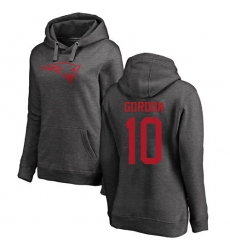 NFL Women's Nike New England Patriots #10 Josh Gordon Ash One Color Pullover Hoodie