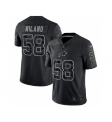 Men's Buffalo Bills #58 Matt Milano Black Reflective Limited Stitched Football Jersey