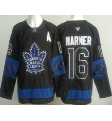 Men's Toronto Maple Leafs #16 Mitch Marner Black Alternate Authentic Jersey