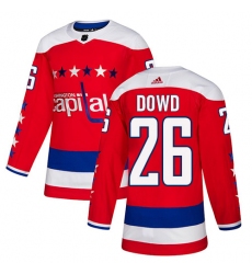 Youth Adidas Washington Capitals #26 Nic Dowd Authentic Red Alternate NHL Jersey