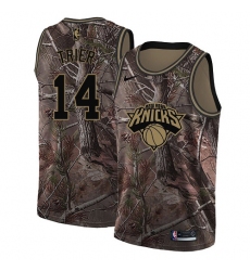 Youth Nike New York Knicks #14 Allonzo Trier Swingman Camo Realtree Collection NBA Jersey