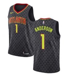 Youth Nike Atlanta Hawks #1 Justin Anderson Swingman Black NBA Jersey - Icon Edition