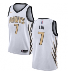 Men's Nike Atlanta Hawks #7 Jeremy Lin Swingman White NBA Jersey - City Edition