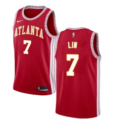 Women's Nike Atlanta Hawks #7 Jeremy Lin Swingman Red NBA Jersey Statement Edition