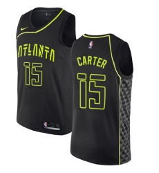 Men's Nike Atlanta Hawks #15 Vince Carter Swingman Black NBA Jersey - City Edition