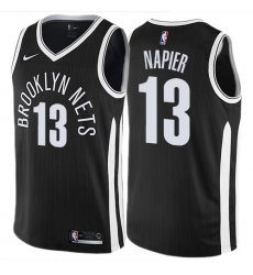 Youth Nike Brooklyn Nets #13 Shabazz Napier Swingman Black NBA Jersey - City Edition