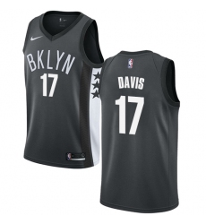 Youth Nike Brooklyn Nets #17 Ed Davis Swingman Gray NBA Jersey Statement Edition