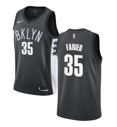 Youth Nike Brooklyn Nets #35 Kenneth Faried Swingman Gray NBA Jersey Statement Edition