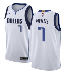 Youth Nike Dallas Mavericks #7 Dwight Powell Swingman White NBA Jersey - Association Edition