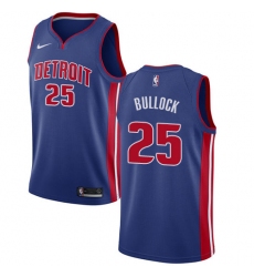 Men's Nike Detroit Pistons #25 Reggie Bullock Swingman Royal Blue NBA Jersey - Icon Edition
