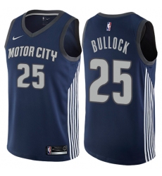 Women's Nike Detroit Pistons #25 Reggie Bullock Swingman Navy Blue NBA Jersey - City Edition