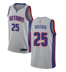 Youth Nike Detroit Pistons #25 Reggie Bullock Swingman Silver NBA Jersey Statement Edition