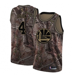 Youth Nike Golden State Warriors #4 Quinn Cook Swingman Camo Realtree Collection NBA Jersey
