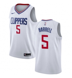 Men's Nike Los Angeles Clippers #5 Montrezl Harrell Swingman White NBA Jersey - Association Edition