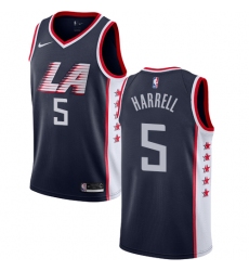 Youth Nike Los Angeles Clippers #5 Montrezl Harrell Swingman Navy Blue NBA Jersey - City Edition