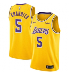 Men's Nike Los Angeles Lakers #5 Tyson Chandler Swingman Gold NBA Jersey - Icon Edition