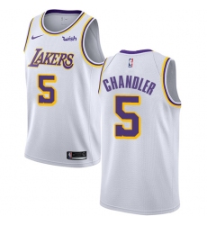 Men's Nike Los Angeles Lakers #5 Tyson Chandler Swingman White NBA Jersey - Association Edition