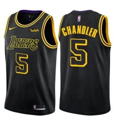 Women's Nike Los Angeles Lakers #5 Tyson Chandler Swingman Black NBA Jersey - City Edition