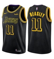 Women's Nike Los Angeles Lakers #11 Michael Beasley Swingman Black NBA Jersey - City Edition