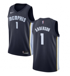 Men's Nike Memphis Grizzlies #1 Kyle Anderson Swingman Navy Blue NBA Jersey - Icon Edition