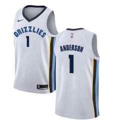 Women's Nike Memphis Grizzlies #1 Kyle Anderson Swingman White NBA Jersey - Association Edition