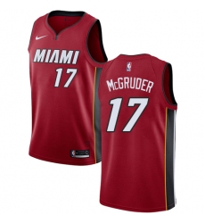 Youth Nike Miami Heat #17 Rodney McGruder Swingman Red NBA Jersey Statement Edition