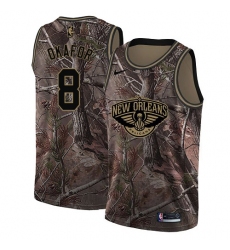 Youth Nike New Orleans Pelicans #8 Jahlil Okafor Swingman Camo Realtree Collection NBA Jersey