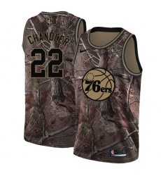 Youth Nike Philadelphia 76ers #22 Wilson Chandler Swingman Camo Realtree Collection NBA Jersey