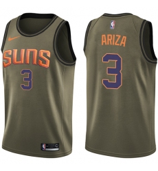 Men's Nike Phoenix Suns #3 Trevor Ariza Swingman Green Salute to Service NBA Jersey