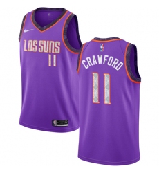 Men's Nike Phoenix Suns #11 Jamal Crawford Swingman Purple NBA Jersey - 2018 19 City Edition
