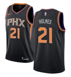 Men's Nike Phoenix Suns #21 Richaun Holmes Swingman Black NBA Jersey Statement Edition