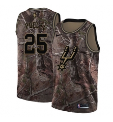 Women's Nike San Antonio Spurs #25 Jakob Poeltl Swingman Camo Realtree Collection NBA Jersey