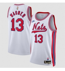 Men's Brooklyn Nets #13 Moritz Wagner White 2026-27Classic Edition Stitched Basketball Jersey