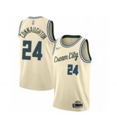 Youth Milwaukee Bucks #24 Pat Connaughton Swingman Cream Basketball Jersey - 2019 20 City Edition