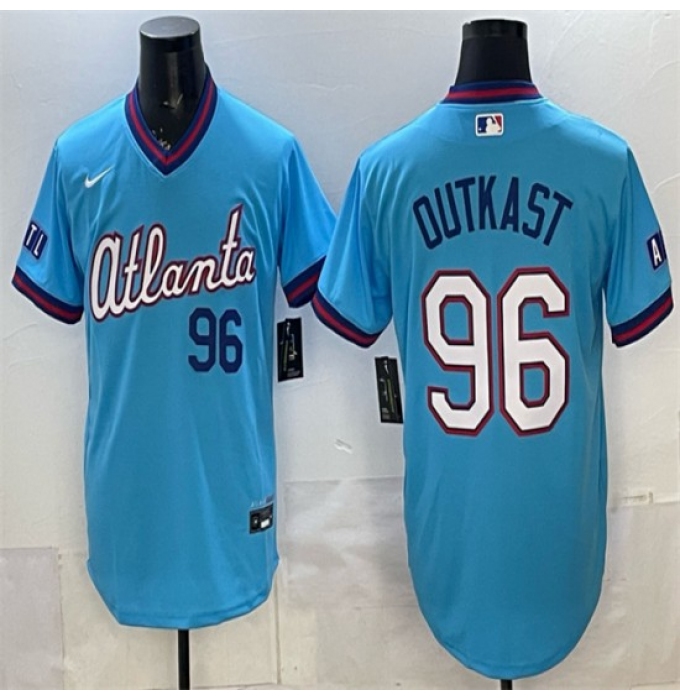Men's Atlanta Braves #96 OutKast Powder Blue 2026 City Connect Stadium Stitched Baseball Jersey