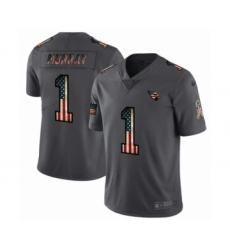 Men's Arizona Cardinals #1 Kyler Murray Limited Black USA Flag 2019 Salute To Service Football Jersey