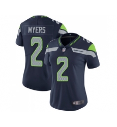 Women's Seattle Seahawks #2 Jason Myers Navy Blue Team Color Vapor Untouchable Limited Player Football Jersey