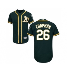 Men's Oakland Athletics #26 Matt Chapman Green Alternate Flex Base Authentic Collection Baseball Jersey