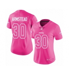 Women's Jacksonville Jaguars #30 Ryquell Armstead Limited Pink Rush Fashion Football Jersey