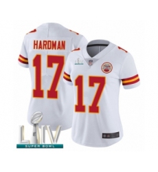 Women's Kansas City Chiefs #17 Mecole Hardman White Vapor Untouchable Limited Player Super Bowl LIV Bound Football Jersey