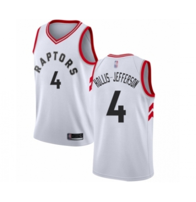 Men's Toronto Raptors #4 Rondae Hollis-Jefferson Authentic White Basketball Jersey - Association Edition