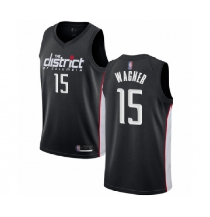 Men's Washington Wizards #15 Moritz Wagner Authentic Black Basketball Jersey - City Edition