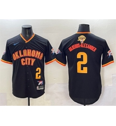 Men's Oklahoma City Thunder #2 Shai Gilgeous-Alexander Black 2025 Finals Vapor Stitched Baseball Jersey